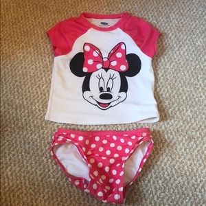 💜 Girls 2T Minnie Mouse Tankini Swimsuit 💦
